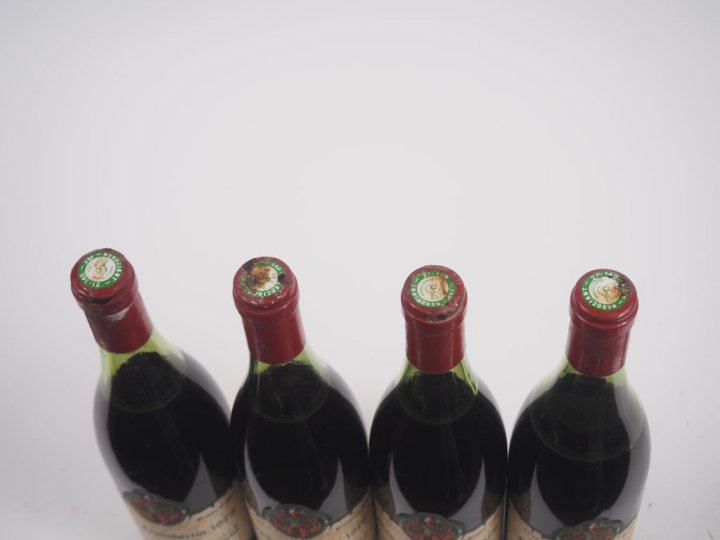 4 BOUTEILLES MAZIS CHAMBERTIN TASTEVINAGE FAIVELAY - 1972 - 3 à 5 CM/1