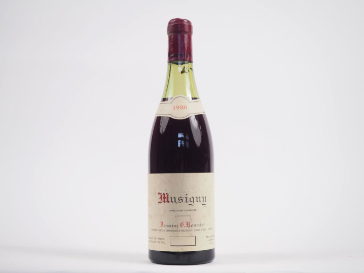 1 BOUTEILLE MUSIGNY GC DOMAINE GEORGES ROUMIER - 1980 - 4,6 CM/ELS