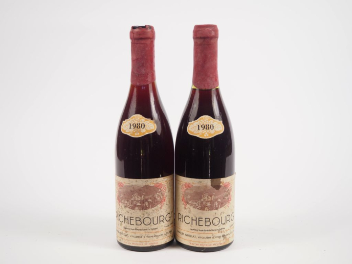 2 BOUTEILLES RICHEBOURG GC DOMAINE CHARLES NOELLAT - 1980 - 1 CAPSULE 