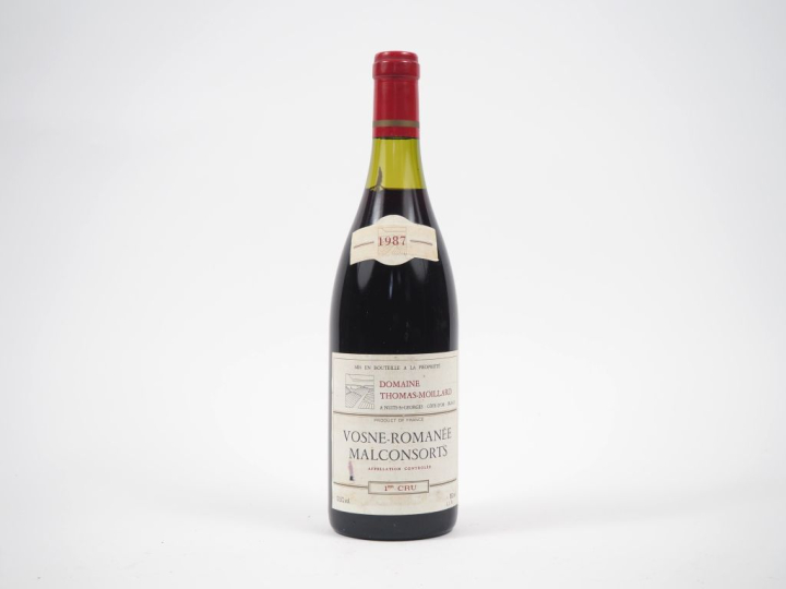 1 BOUTEILLE VOSNE ROMANÉE 1er CRU "MALCONSORTS" THOMAS MOILLARD - 1987