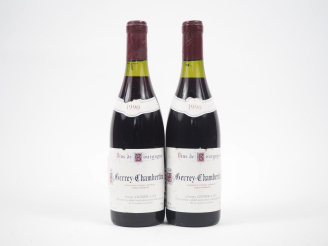 Vente aux enchères 2 BOUTEILLES GEVREY CHAMBERTIN GEORGES LIGNIER ET FILS - 1990 - 1 à 2,