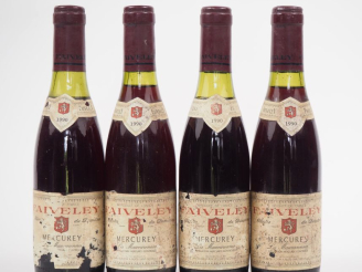 Vente aux enchères 4 BOUTEILLES (37,5cl) MERCUREY "LES MAUVARENNES" FAIVELEY - 1990 - 1 à