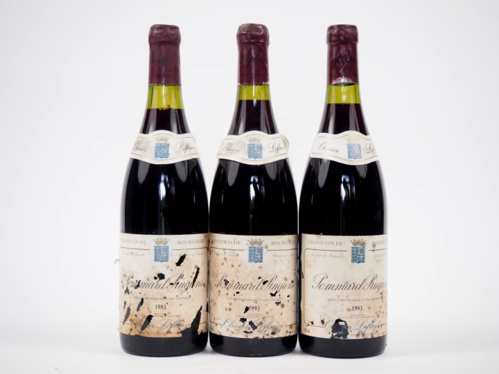 3 BOUTEILLES POMMARD 1er CRU RUGIENS OLIVIER LEFLAIVE - 1993 - 2 ETA/1