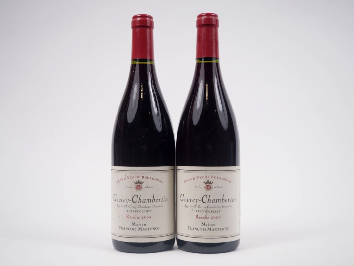 2 BOUTEILLES GEVREY CHAMBERTIN "LES EVOCELLES" MAISON FRANCOIS MARTENO