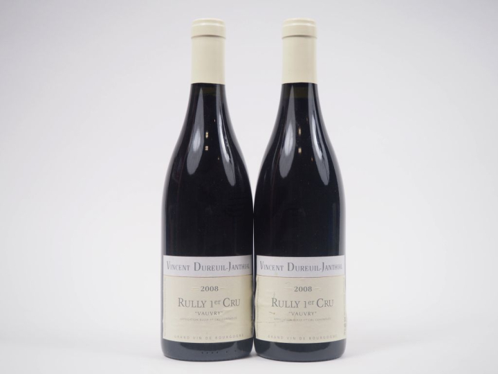 2 BOUTEILLES RULLY 1er CRU "VAUVRY" VINCENT DUREUIL JANTHIAL - 2008