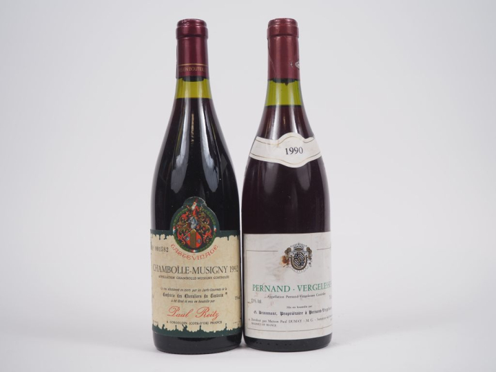 2 BOUTEILLES : 1 CHAMBILLE MUSIGNY TASTEVINAGE PAUL REITZ 1992 - 1 PER