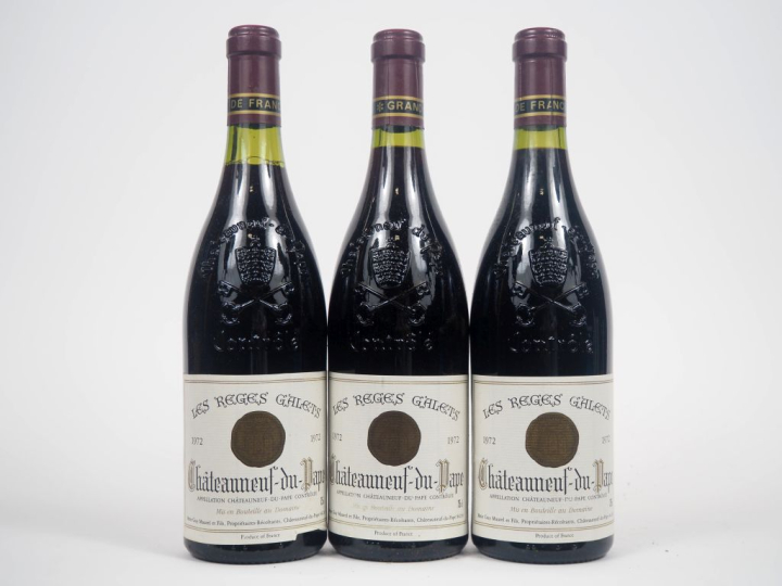 3 BOUTEILLES CHÂTEAUNEUF DU PAPE "LES REGES GALETS" MME GUY MAUREL - 1