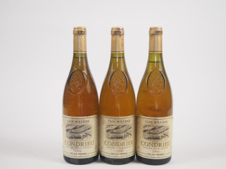 Vente aux enchères 3 BOUTEILLES CONDRIEU "CLOS BOUCHER" DELAS FRÈRES - 1996 - ET 