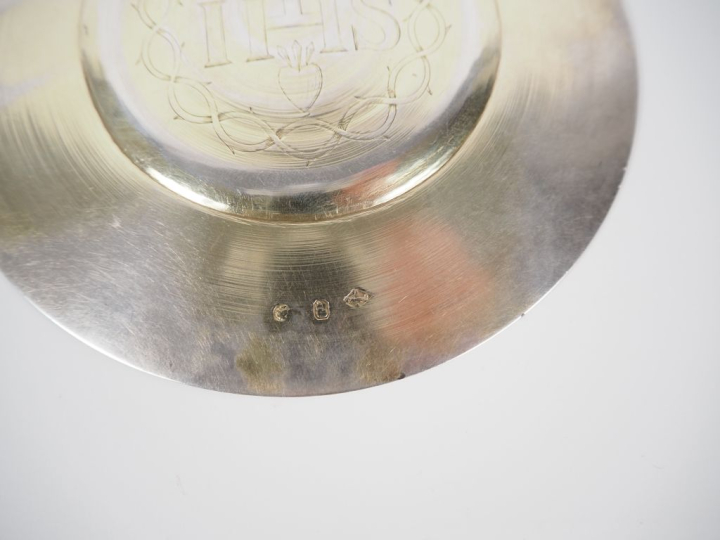 Calice et sa patène Restauration en argent doré 925 et vermeil, poinço