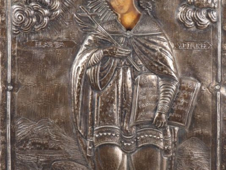 Vente aux enchères Icône de sainte Kyriaki.  Grèce, XIXe siècle.  Sainte Kyriaki (sainte 