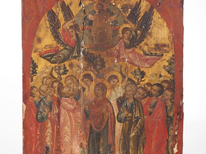 Icône de l'Ascension.  Grèce, fin XVIII - début XIXe siècle.  Tempera 