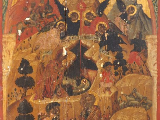 Vente aux enchères Icône de la Nativité.  Grèce, fin XVIII - début XIXe siècle.  Tempera 