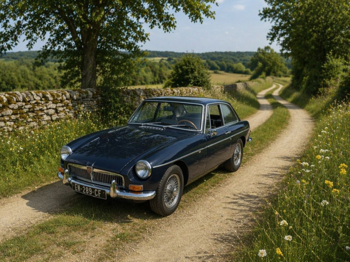 MGB GT :  Numéro de série : GHD3114261. 1ère M.E.C : 1967. Kilométrage