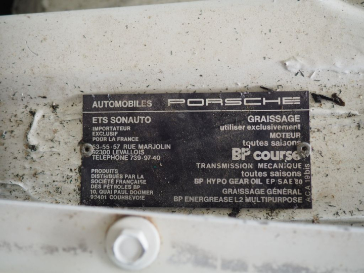 Porsche 924 LE MANS :  Origine France Sonauto. Numéro de série WPOZZZ9