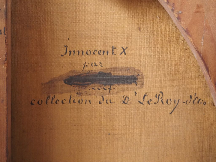 Ecole Romaine vers 1660, d'après VELASQUEZ. "Portrait du Pape Innocent