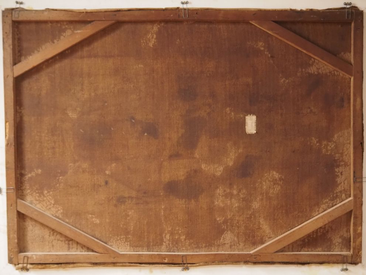 Ecole française XVIIème.  "nature morte" Paire de hauts de portes  Dim