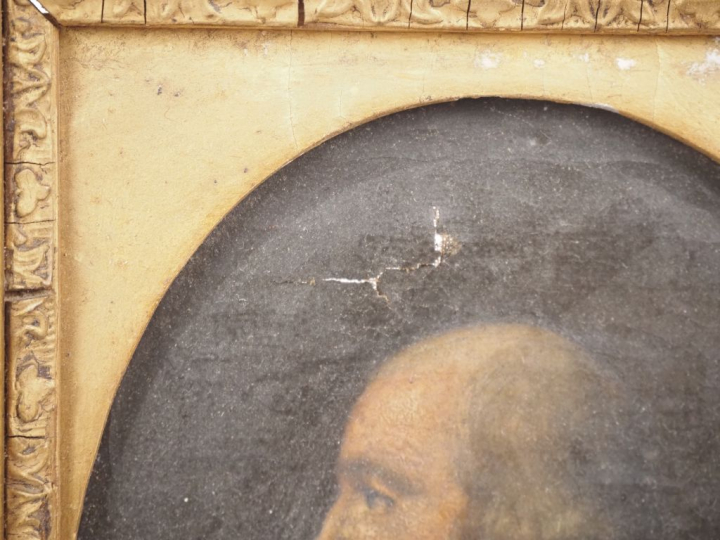 Ecole française fin XVIIIème début XIXème.  "portrait de militaire de 