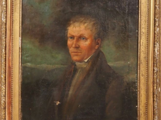 Vente aux enchères Ecole française XIXème. "portrait d'homme au jabot" Huile sur toile da