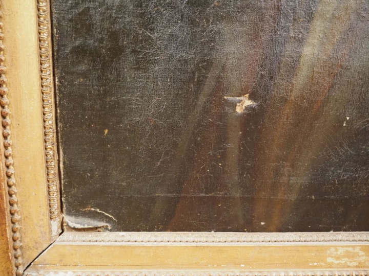 Ecole française XIXème. "portrait d'homme au jabot" Huile sur toile da