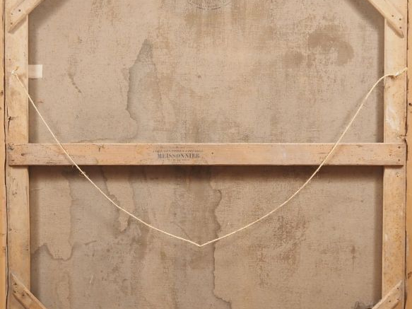 Ecole française XIXème.  "Le baptême du Christ"  Grande huile sur toil