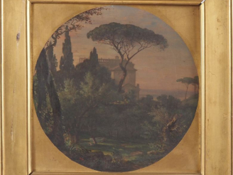 Vente aux enchères Ecole italienne ou française XIXème.  "vues des paysages d'Italie anim