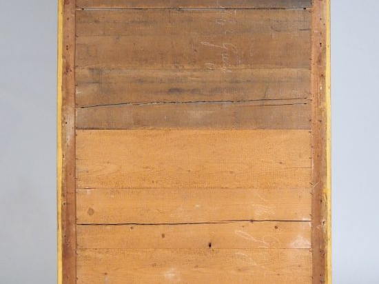Glace de cheminée Napoléon III en bois et stuc doré, à décor de godron