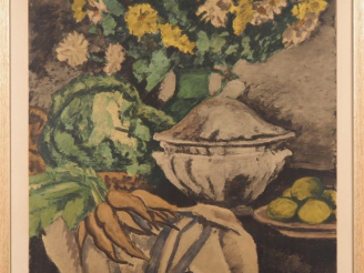 Vente aux enchères DUNOYER DE SEGONZAC.  "nature morte" Lithograpie numérotée 67/225