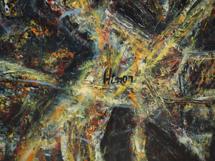 Christian HENON.  "Repartir I et Repartir II" Dyptique, huiles sur toi