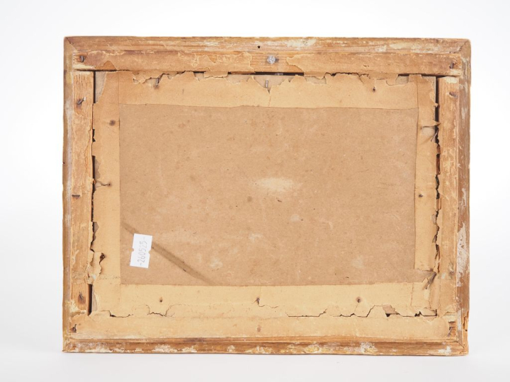 Léo LAPORTE-BLAIRSY.  "paysage" Aquarelle gouachée Dim.à vue 8,5 x 13,