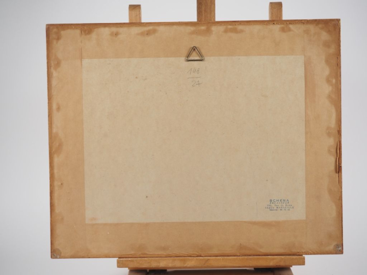 Ecole française début XXème.  "Côte rocheuse" Aquarelle, signée en bas