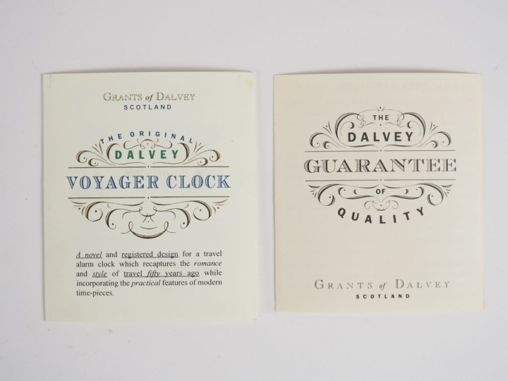 DALVEY. Voyager clock, scotland, dans son écrin avec son cetificat d'a