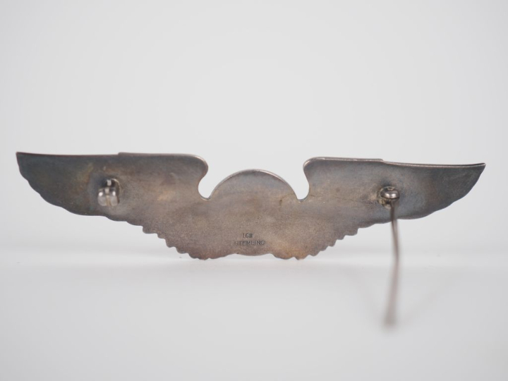 Badge aerial observer USAAF en argent. Poids. 15 g.  L. 8 cm.