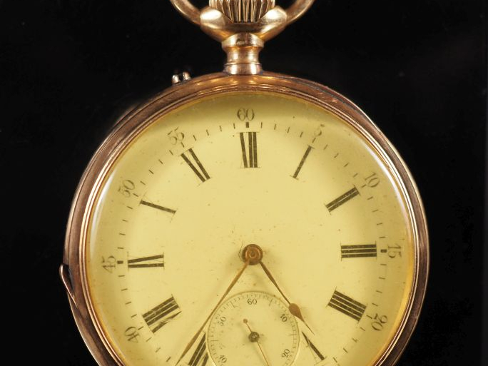 ANDRIEU, à Narbonne Montre de gousset Napoléon III en or jaune 750.  C