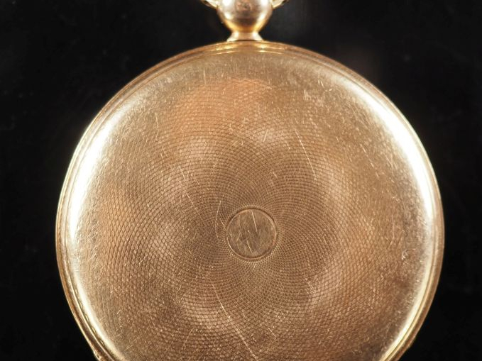 L. BERGMILLER, Paris N°633 Montre de gousset en or jaune 750.  Cadran 