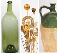 Acheter aux enchères ART POPULAIRE : COLLECTION DE VERRES SOUFFLÉS XVIIIÈME ET XIXÈME, VERRERIES DE GRÉSIGNE  ET DE POTS EN TERRE VERNISSÉE, EPINGLES A CHAPEAU